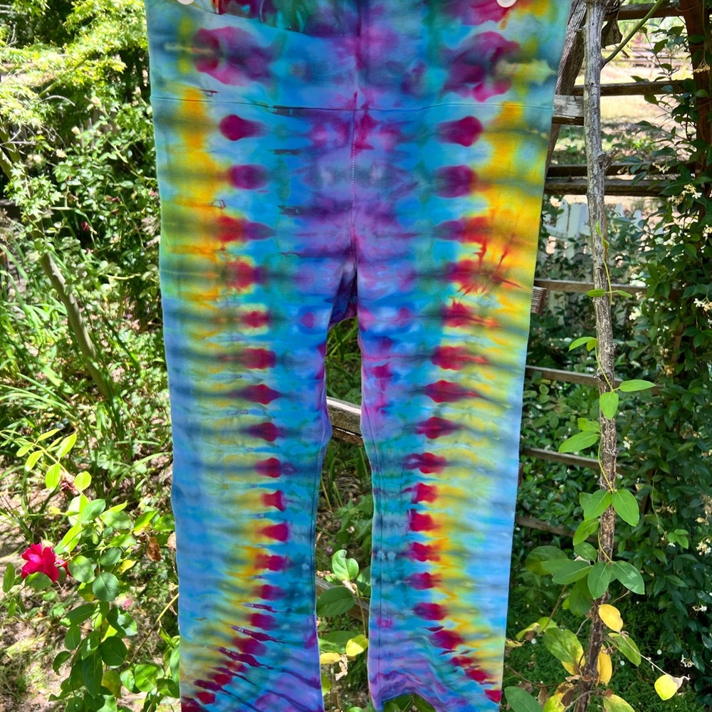 Fun Gypsy boho Tie-Dye comfy bell bottom yoga pants